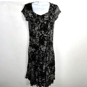 Coldwater Creek Elegant Black and White Women's Maxi Dress